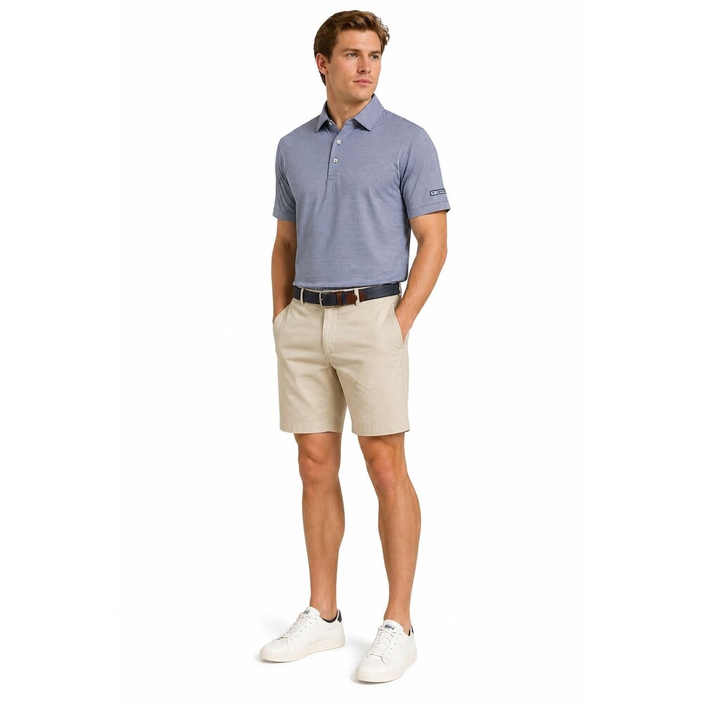 Peter Millar Summer Comfort Polo Blue Striped Invitational Golf Shirt Size M